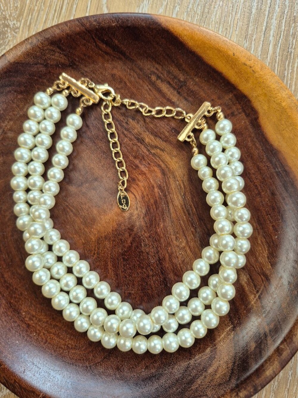 5?$25 Aldo pearl necklace choker Accessories beards Gold Preppy